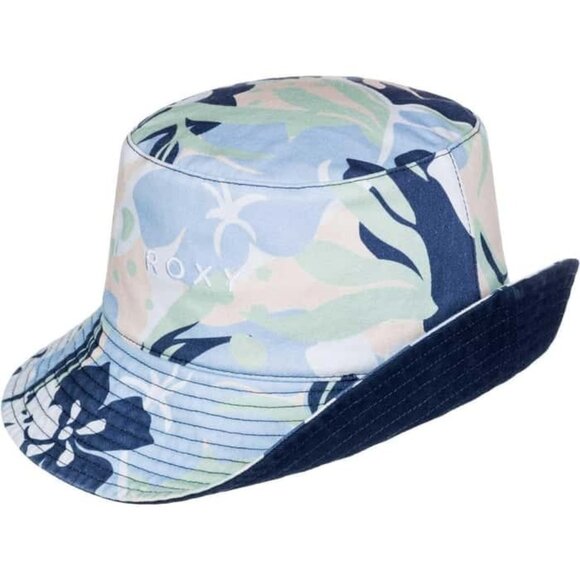 Roxy women's jasmine paradise Floral Sun Reversible bucket hat Soft Brim M/L - Picture 3 of 5